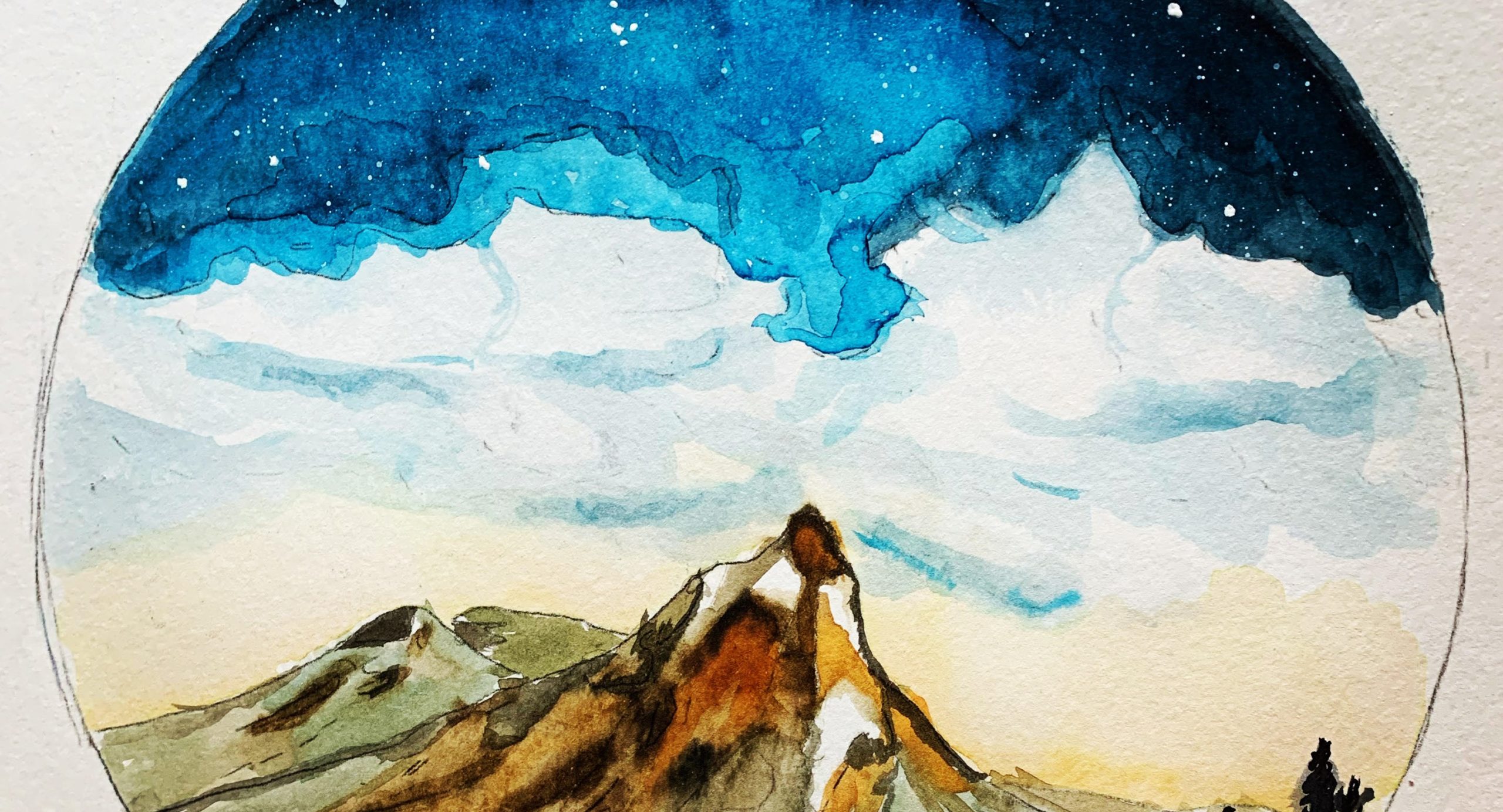 Working with Watercolors… and About Having the Energy to Create.